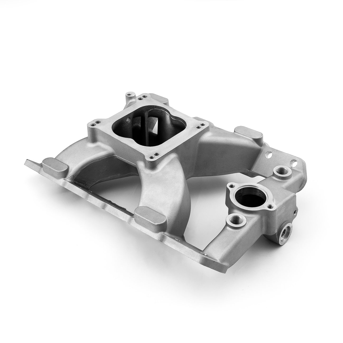 Colector de admisión de aluminio HiRise para Pontiac 326, 350, 389, 400, 421, 428 y 455 [satinado]