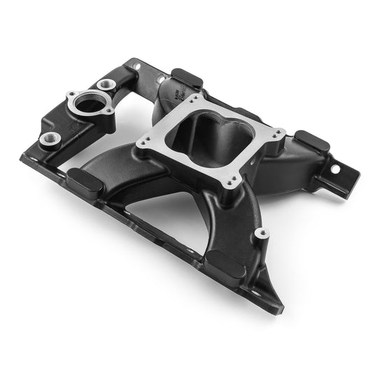 Pontiac 326 350 389 400 421 428 455 HiRise Aluminum Intake Manifold [Black]