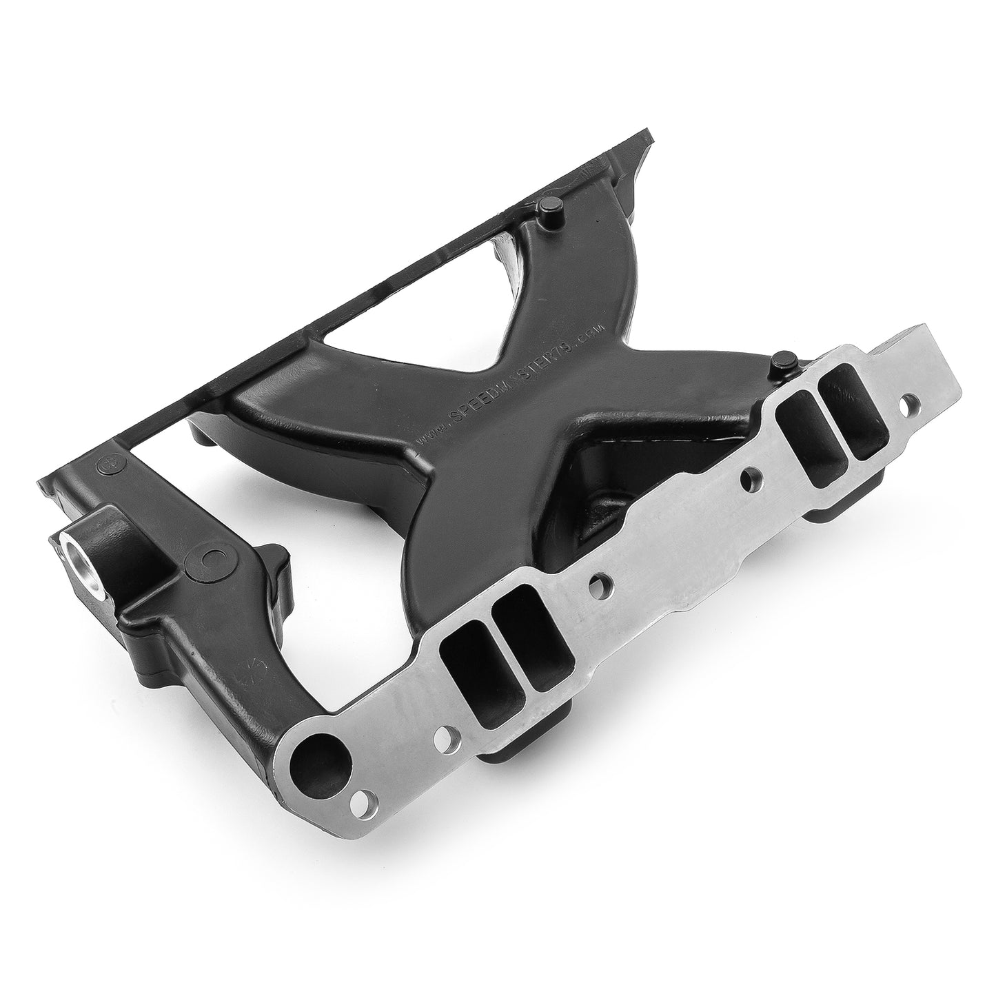 Pontiac 326 350 389 400 421 428 455 HiRise Aluminum Intake Manifold [Black]
