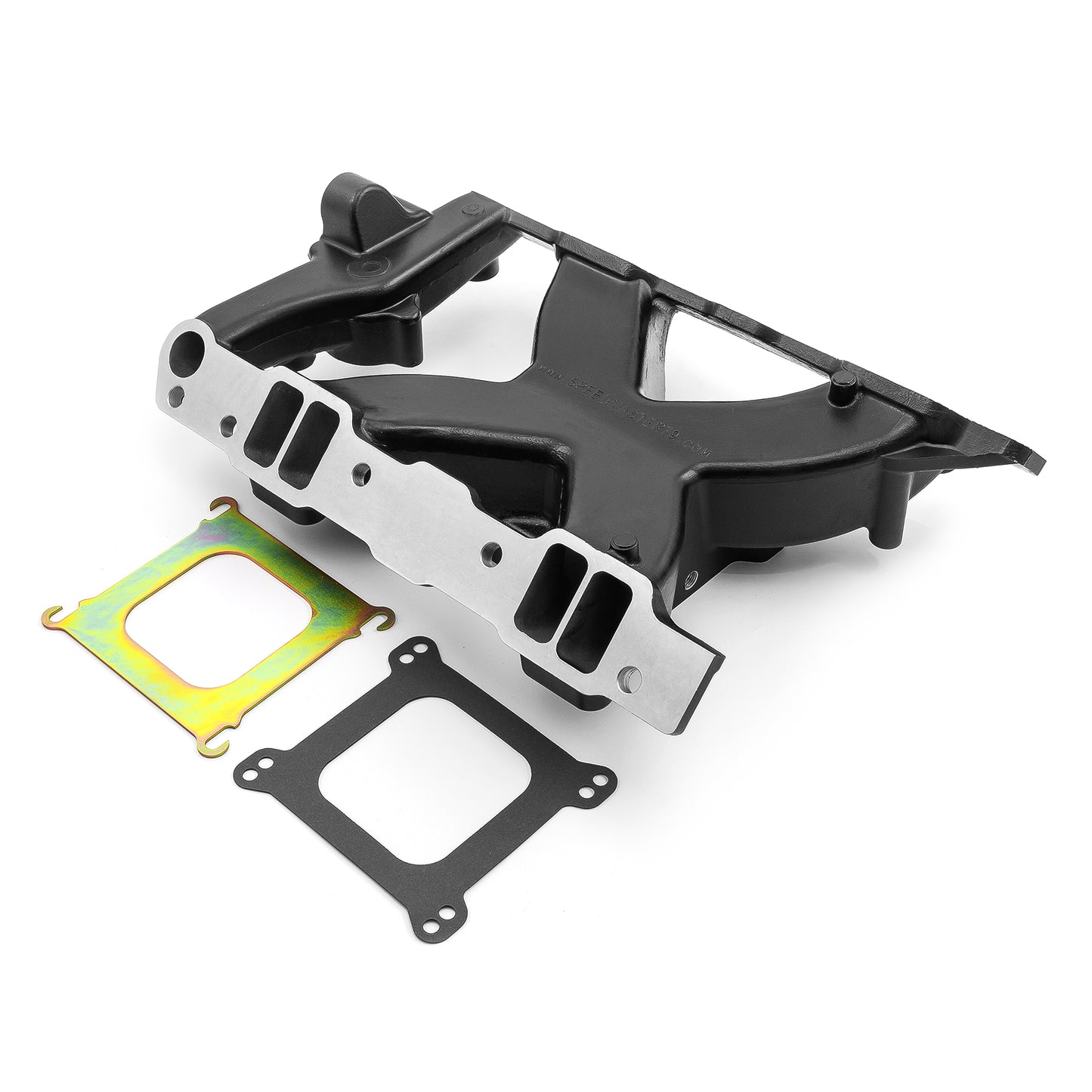 Pontiac 326 350 389 400 421 428 455 HiRise Aluminum Intake Manifold [Black]