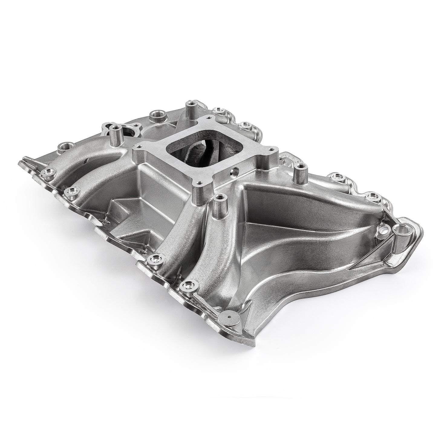 Colector de admisión de aluminio LowRise para Oldsmobile 400, 425 y 455 [pulido]