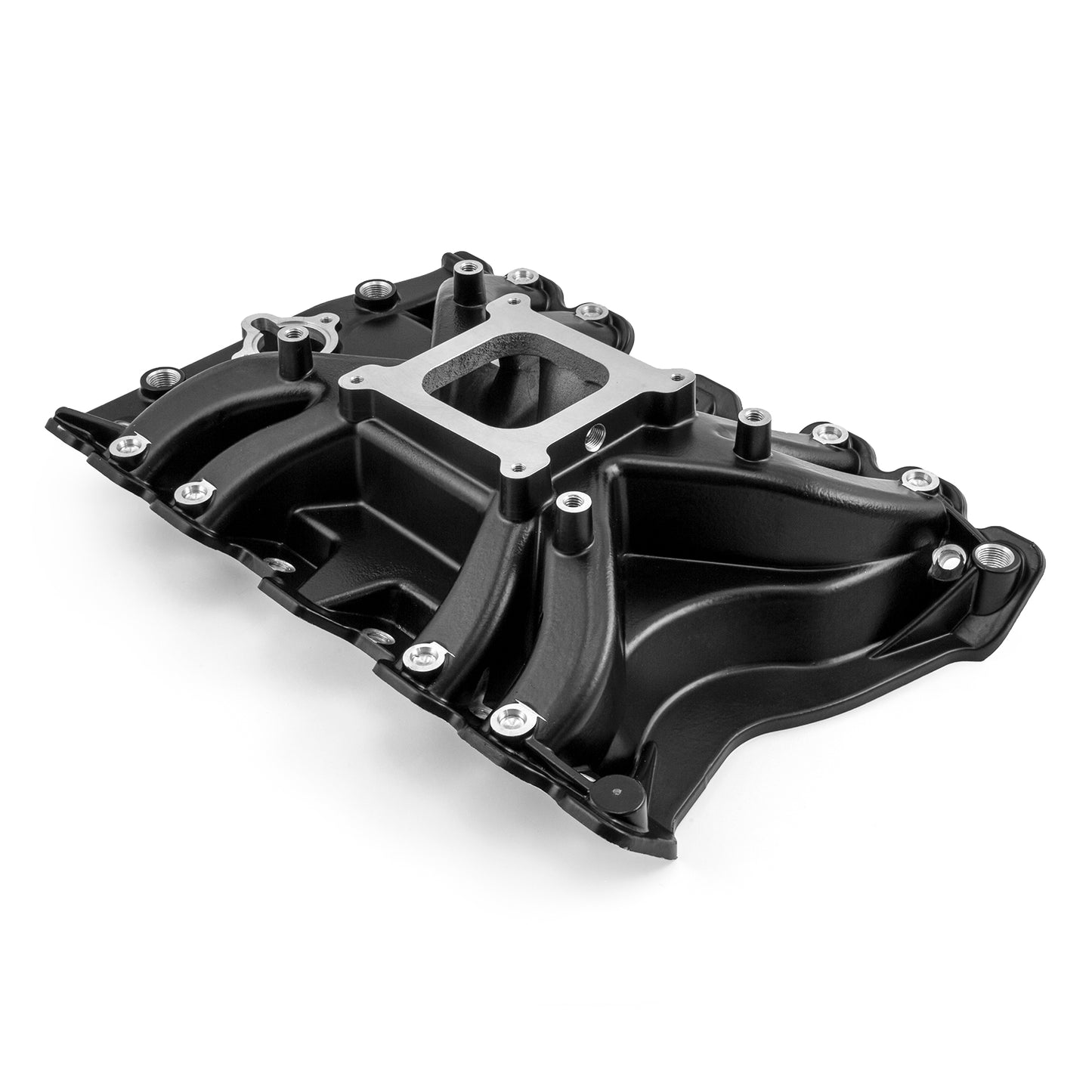 Colector de admisión de aluminio LowRise para Oldsmobile 400, 425 y 455 [Negro]
