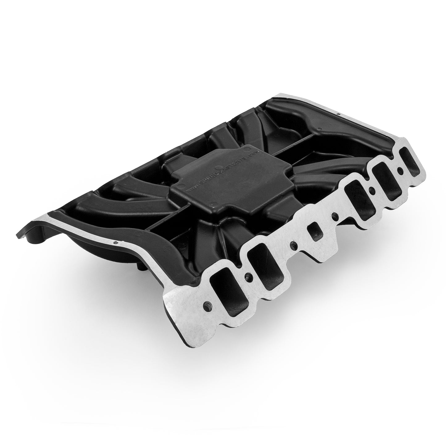 Colector de admisión de aluminio LowRise para Oldsmobile 400, 425 y 455 [Negro]