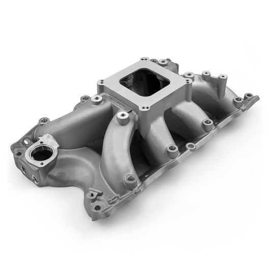 Colector de admisión de aluminio HiRise con puertos de inyección Ford 429, 460 y 4150 Cobra [satinado]