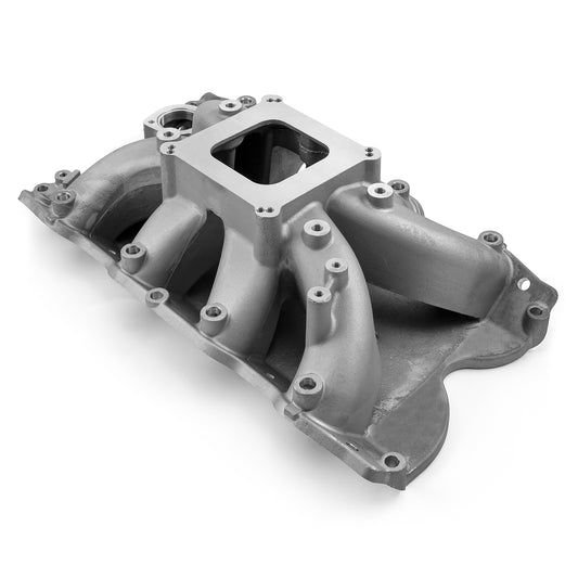 Colector de admisión de aluminio HiRise con puertos de inyección Ford 429, 460 y 4150 Cobra [satinado]