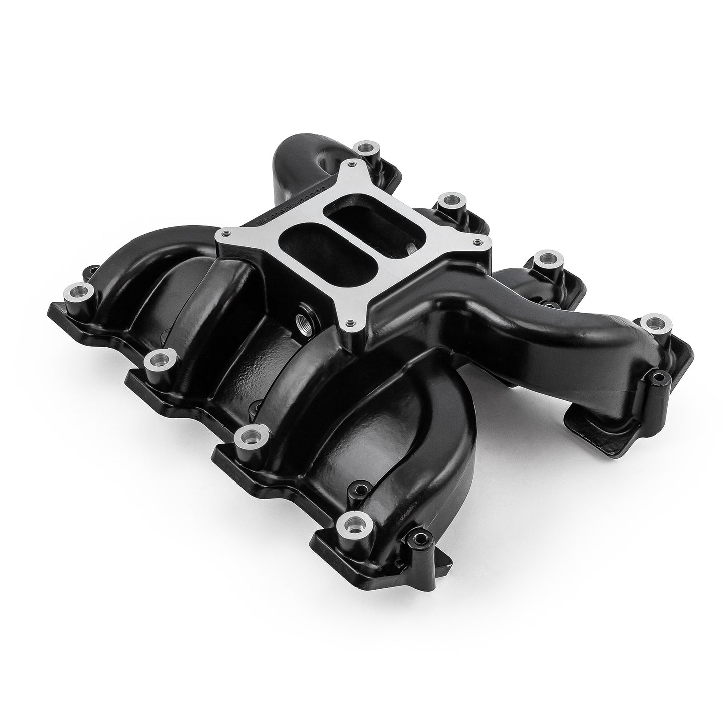Colector de admisión de aluminio de doble plano 4150 MidRise Air para Chevy GM LS3 [Negro]