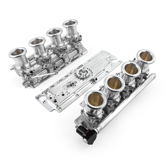 Sistema de colector de admisión de pila EFI de tiro descendente para Chevy GM LS3, completo y pulido