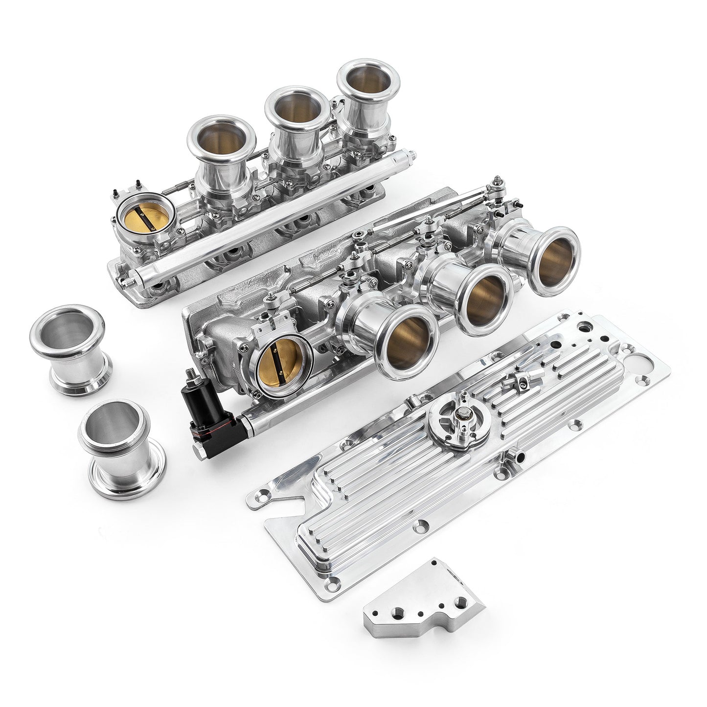 Sistema de inyección de combustible Chevy GM LS3 Downdraft + FiTech Ultra EFI [Pulido]