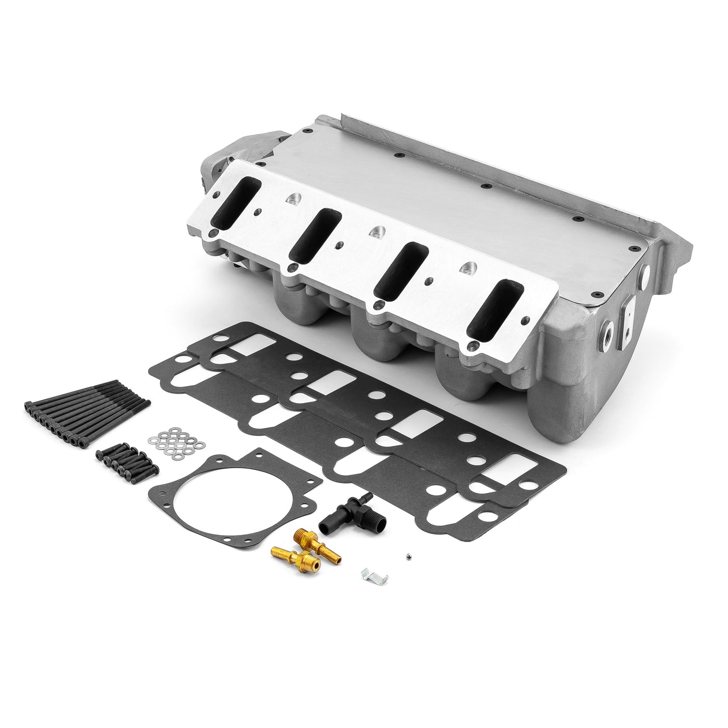 Colector de admisión de aire EFI de 102 mm y 4 pernos para Chevy LS1 LS2 LS6 [satinado]