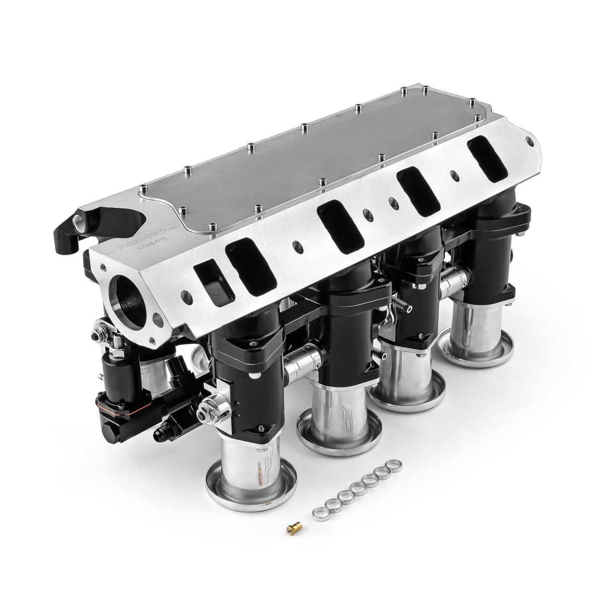 Ford SB 260 289 302W Downdraft + FiTech Ultra EFI Fuel Injection System [Black]