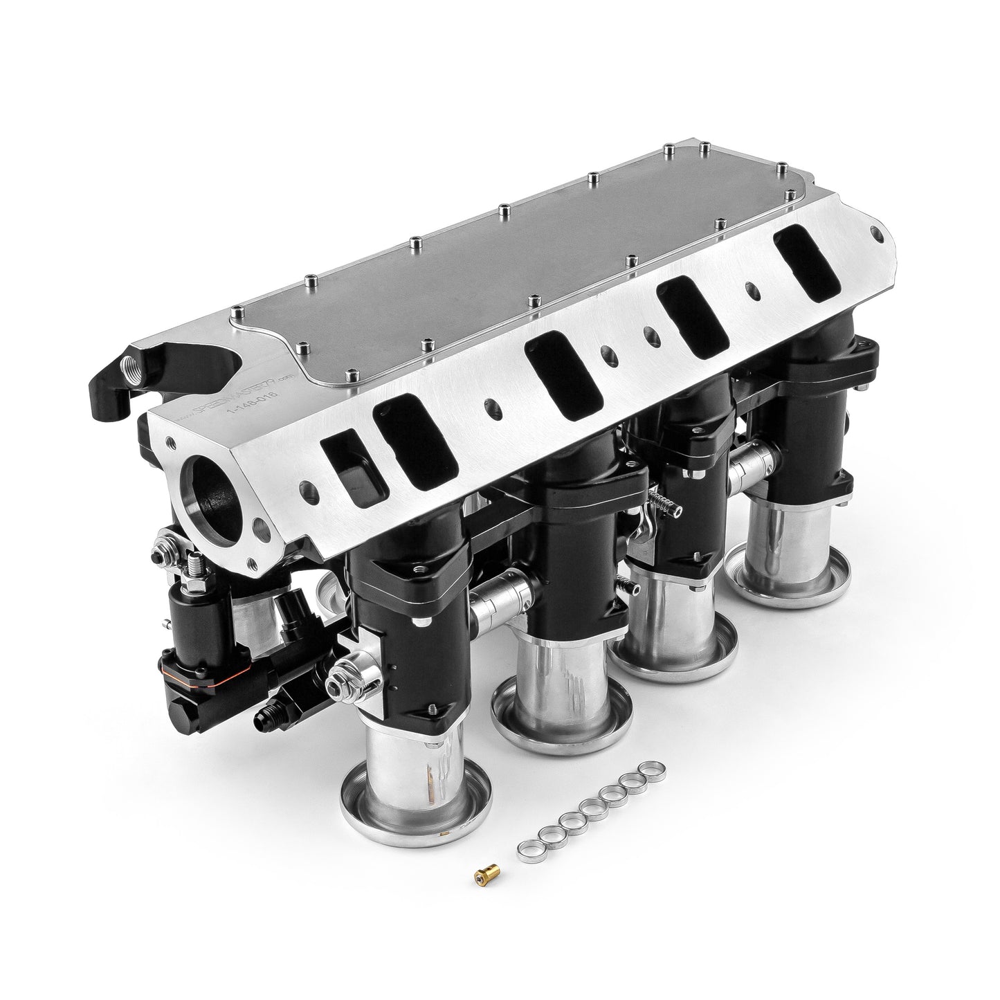 Ford SB 260 289 302W Downdraft + FiTech Ultra EFI Fuel Injection System [Black]