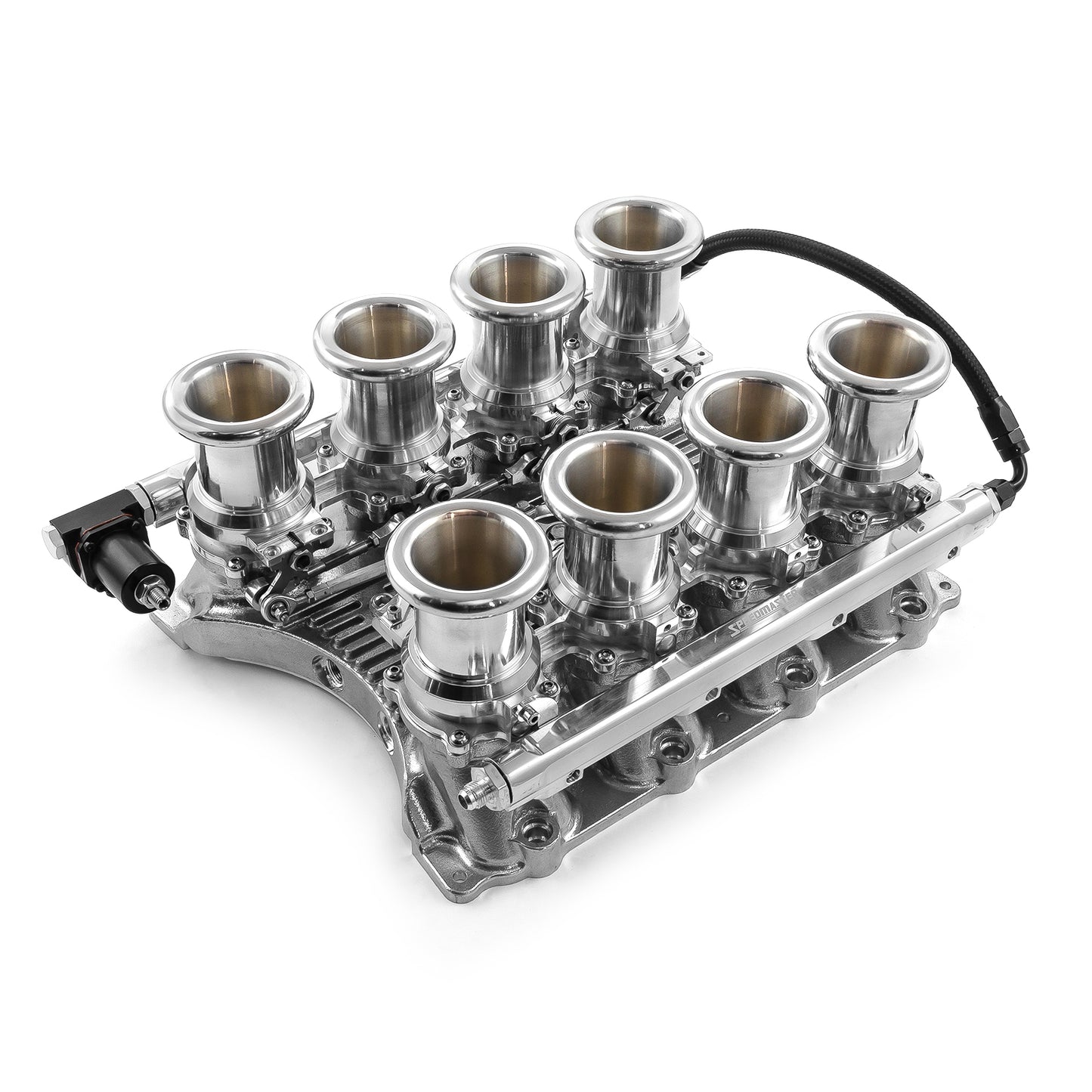 Sistema de colector de admisión EFI de 8 pilas y corriente descendente para Ford Coyote, completo y pulido