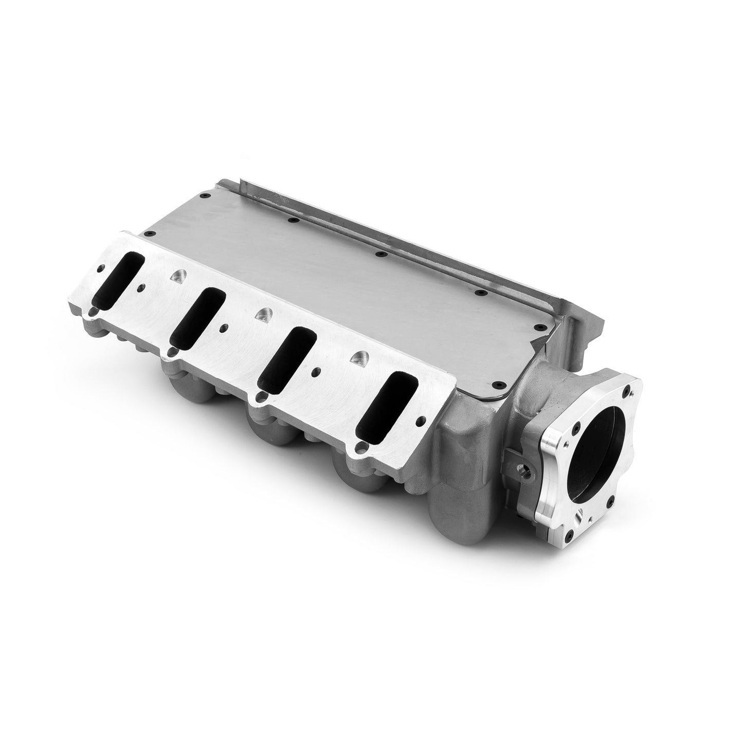 Colector de admisión de aire de 3 pernos y 85 mm para Chevy LS1 LS6 EFI (satinado)