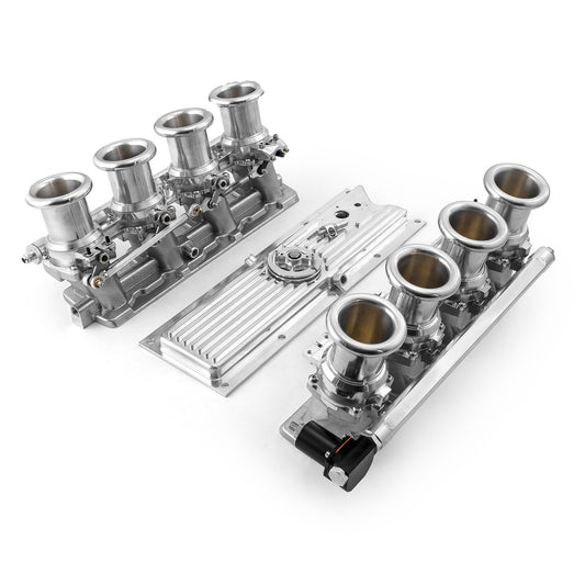 Sistema completo de colector de admisión de pila EFI de tiro descendente para Chevy GM LS1 [pulido]