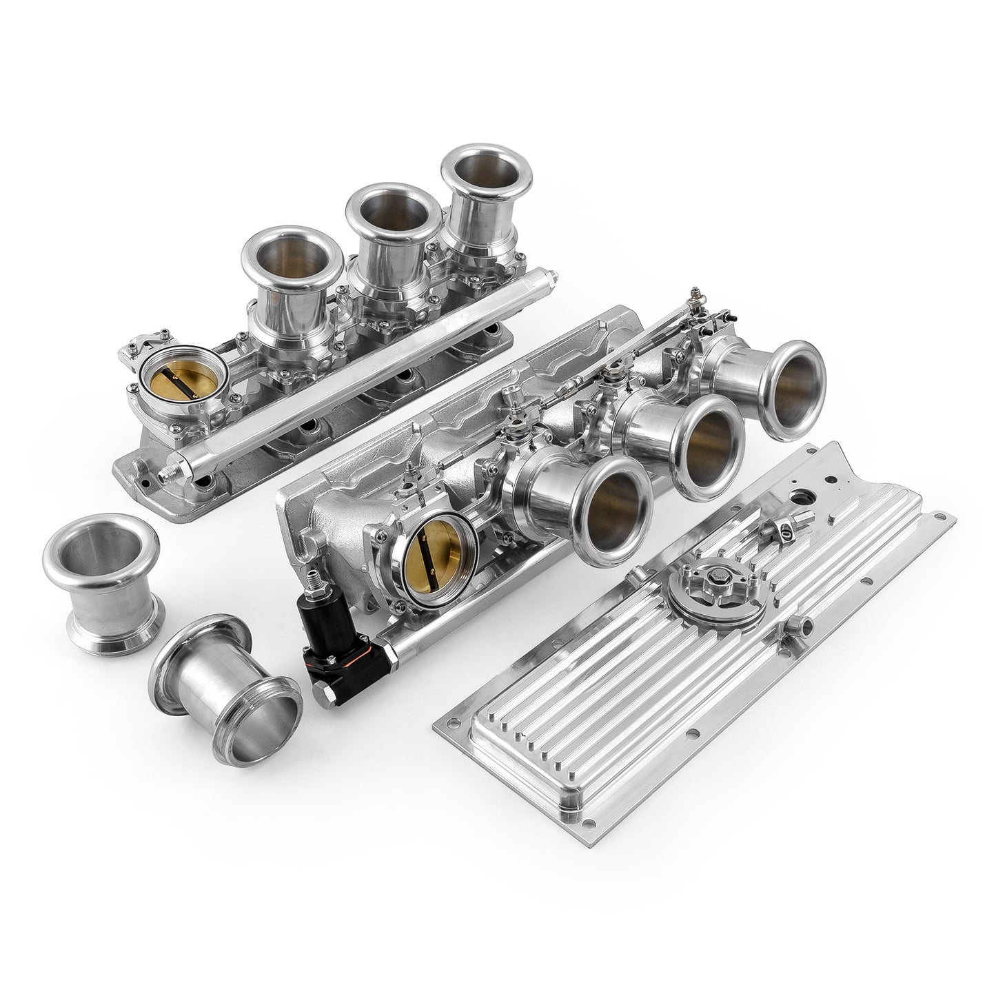 Sistema de inyección de combustible Chevy GM LS1 Downdraft + FiTech Ultra EFI [Pulido]