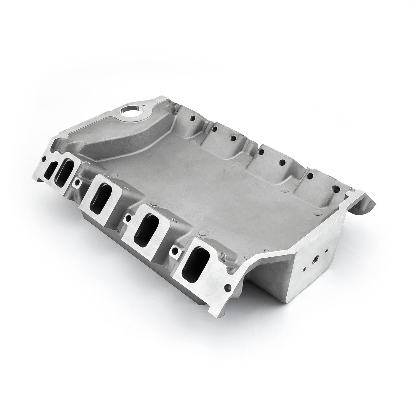Colector de admisión de aluminio para supercargador Ford FE 390 428 6-71 8-71, satinado