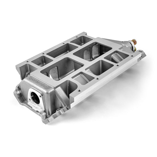 Colector de admisión de aluminio para supercargador Chevy BBC 454 6-71 8-71 [Pulido a máquina]
