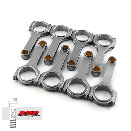 H Beam 6.135" 2.200" .990" 4340 Connecting Rods Chevy BBC 454 w/ ARP 8740