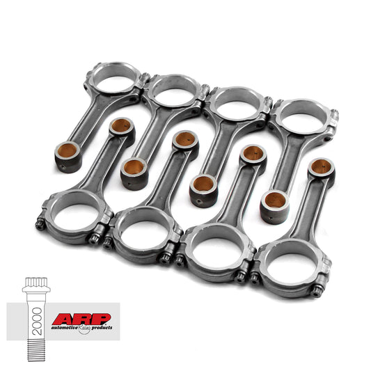 I Beam 5.090" 2.123" .912" 5140 Connecting Rods Ford 302 Windsor w/ ARP 2000.
