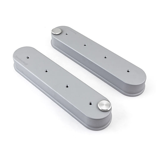 Tapas de válvulas de aluminio para Chevy GM LS1, LS2, LS3, LS6 y LS7 [Plateadas]