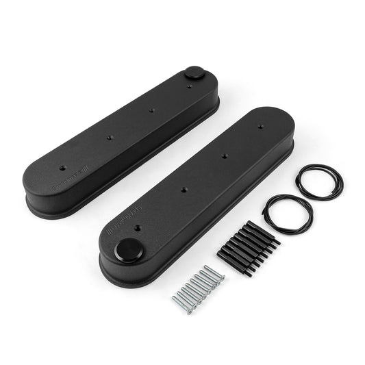 Tapas de válvulas de aluminio para Chevy GM LS1, LS2, LS3, LS6 y LS7 [Negras]