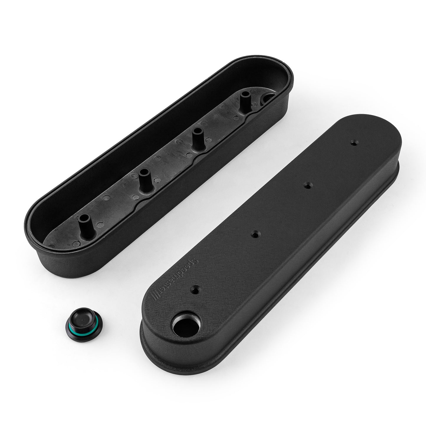 Tapas de válvulas de aluminio para Chevy GM LS1, LS2, LS3, LS6 y LS7 [Negras]