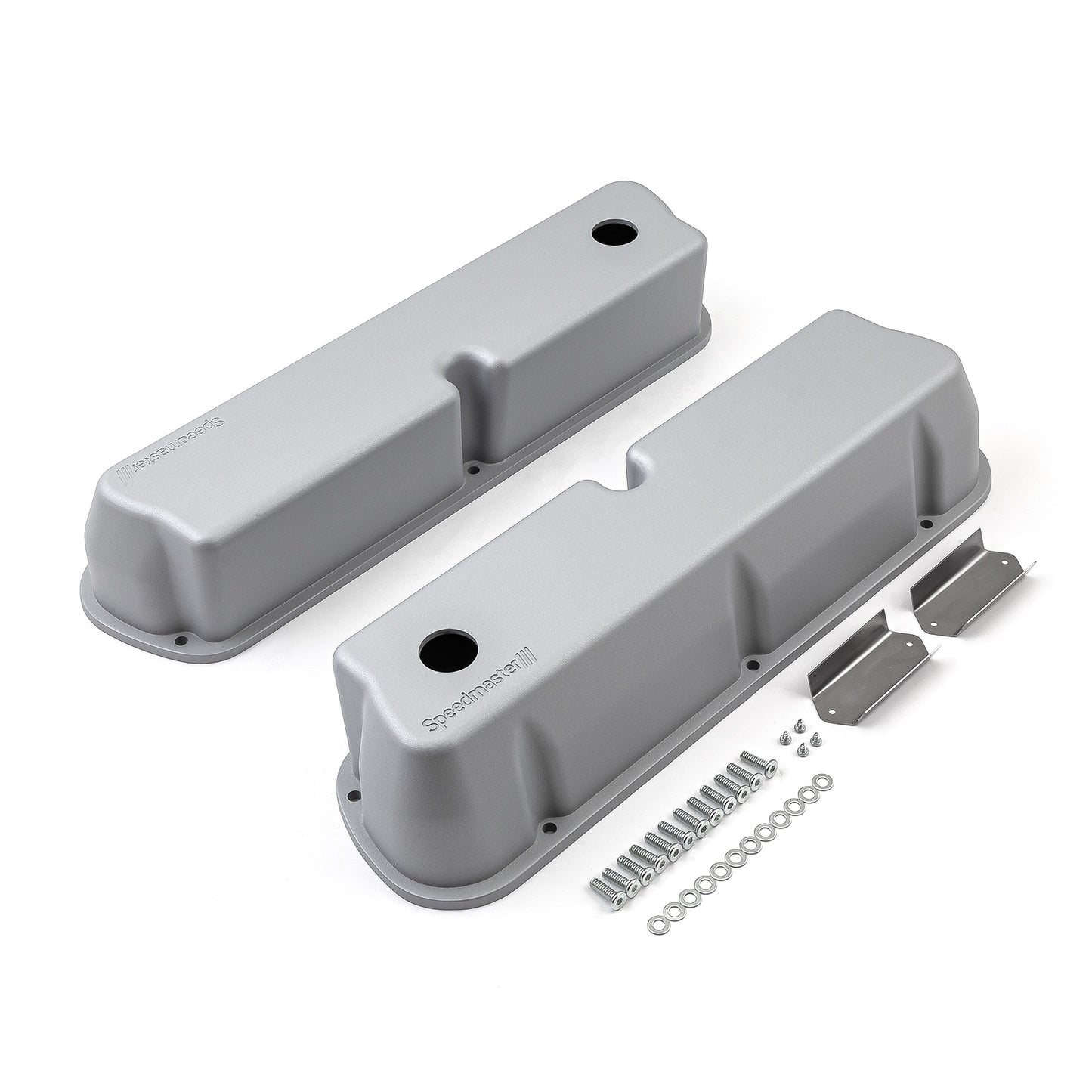 Tapas de válvulas de aluminio Windsor para Ford SB 289 302 351 [Plateadas]