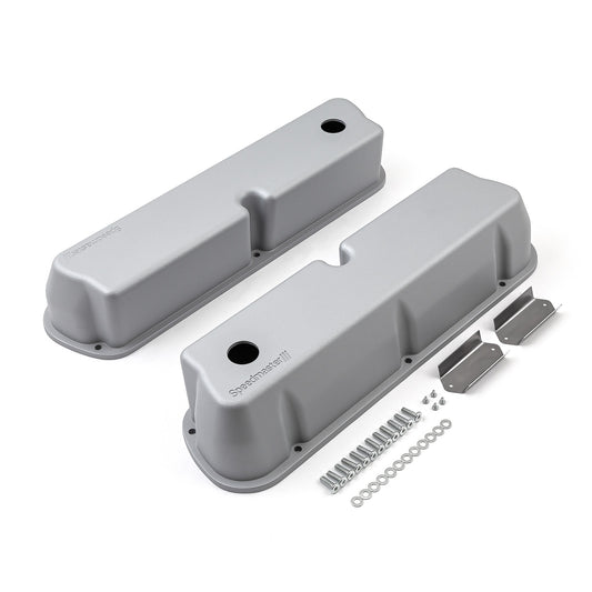 Tapas de válvulas de aluminio Windsor para Ford SB 289 302 351 [Plateadas]