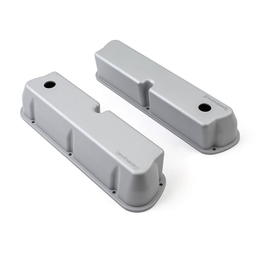Tapas de válvulas de aluminio Windsor para Ford SB 289 302 351 [Plateadas]