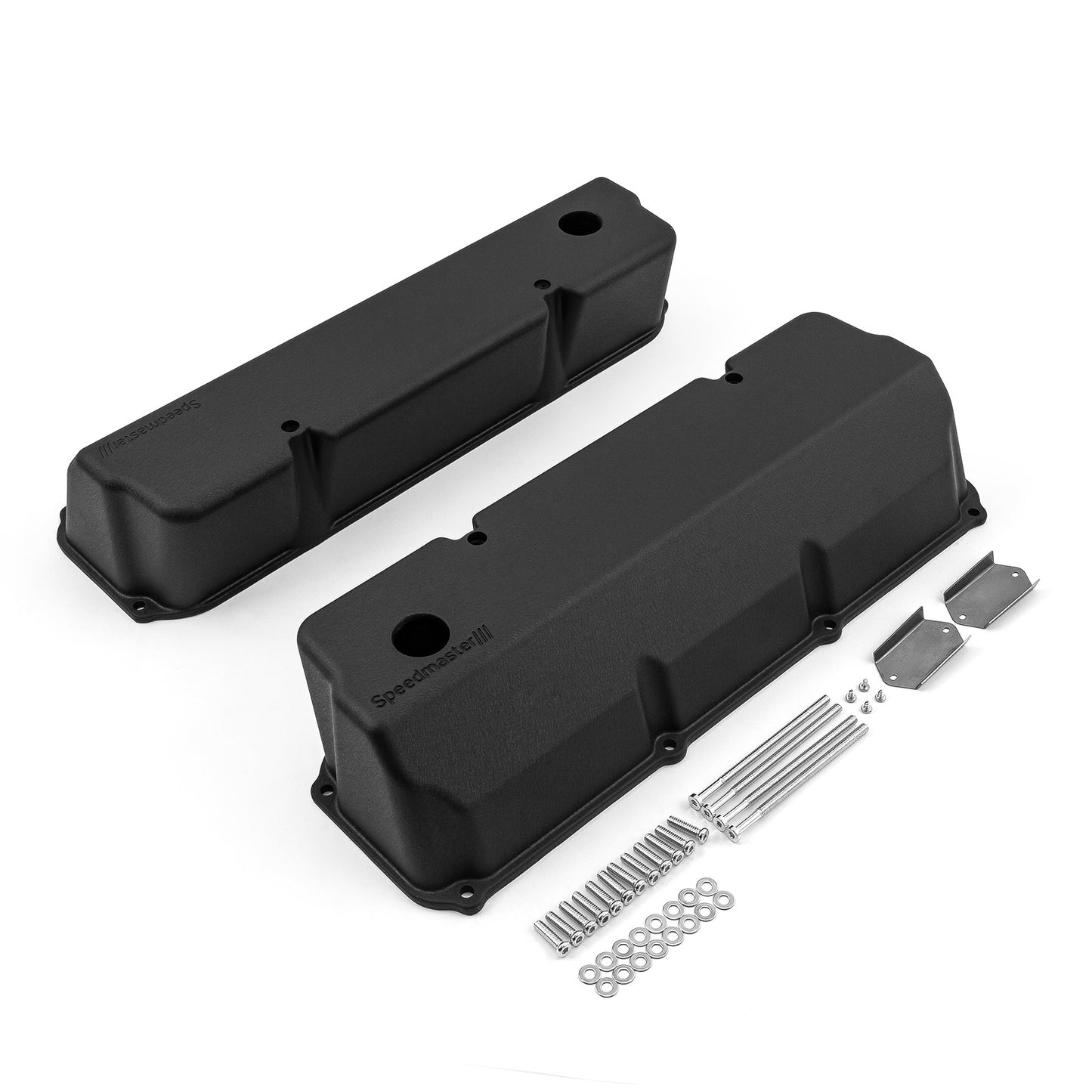 Tapas de válvulas de aluminio para Ford 302 351C Cleveland [Negras]