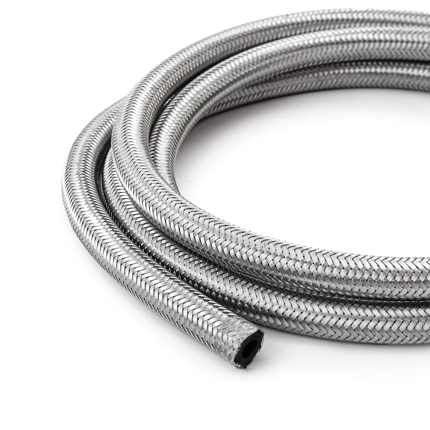 -4 AN Braided Stainless Steel Hose Line [15 ft. Length]