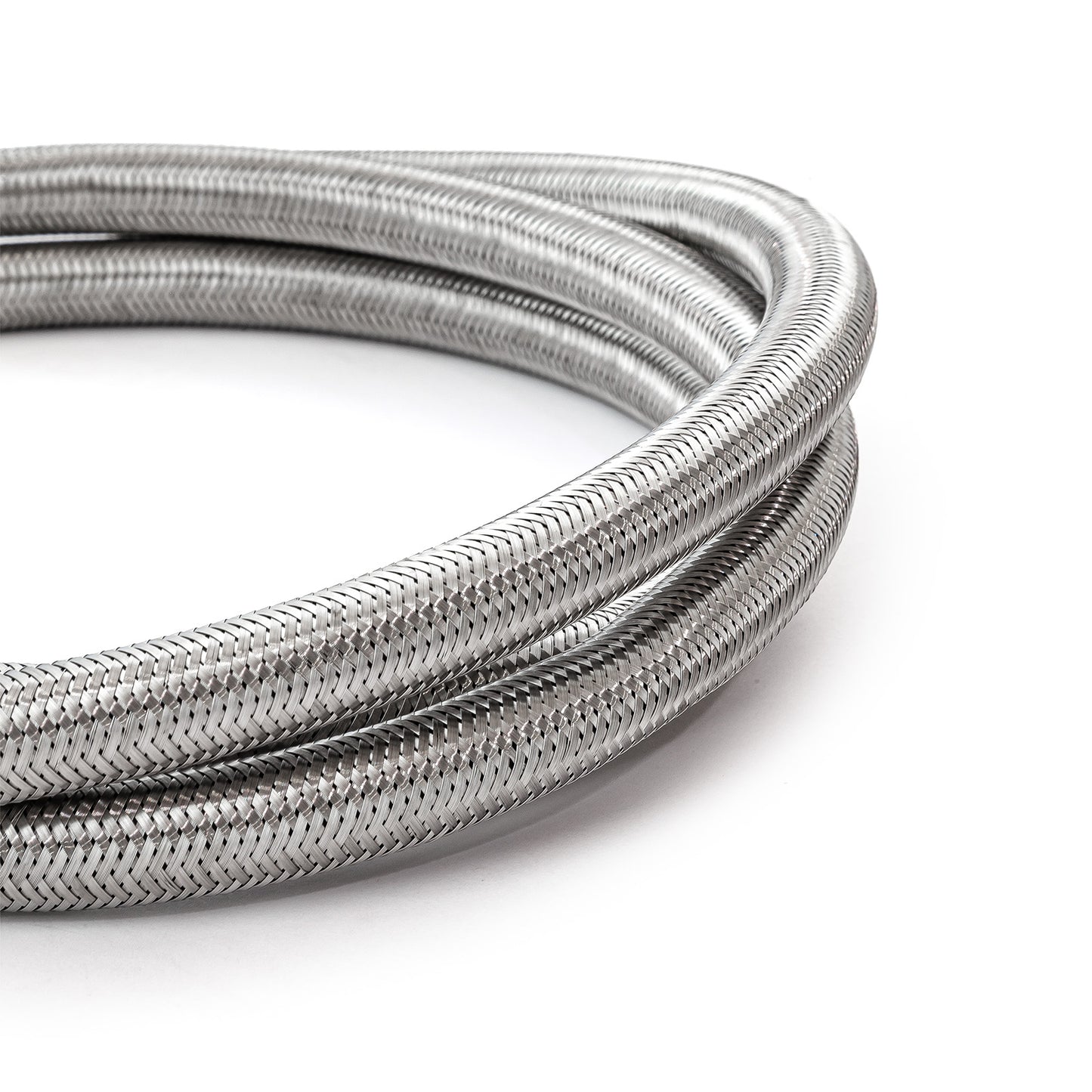 -8 AN Braided Stainless Steel Hose Line [15 ft. Length]