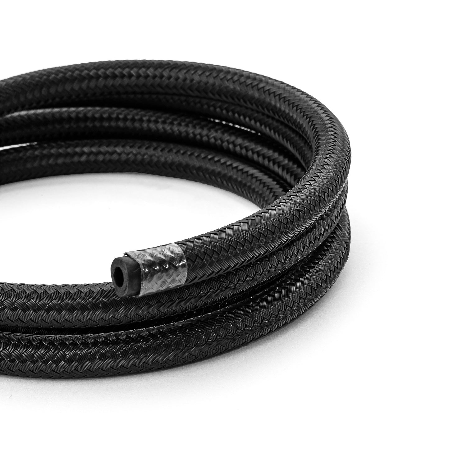 Manguera de nailon trenzado negro de 4 AN (longitud de 1,8 m)