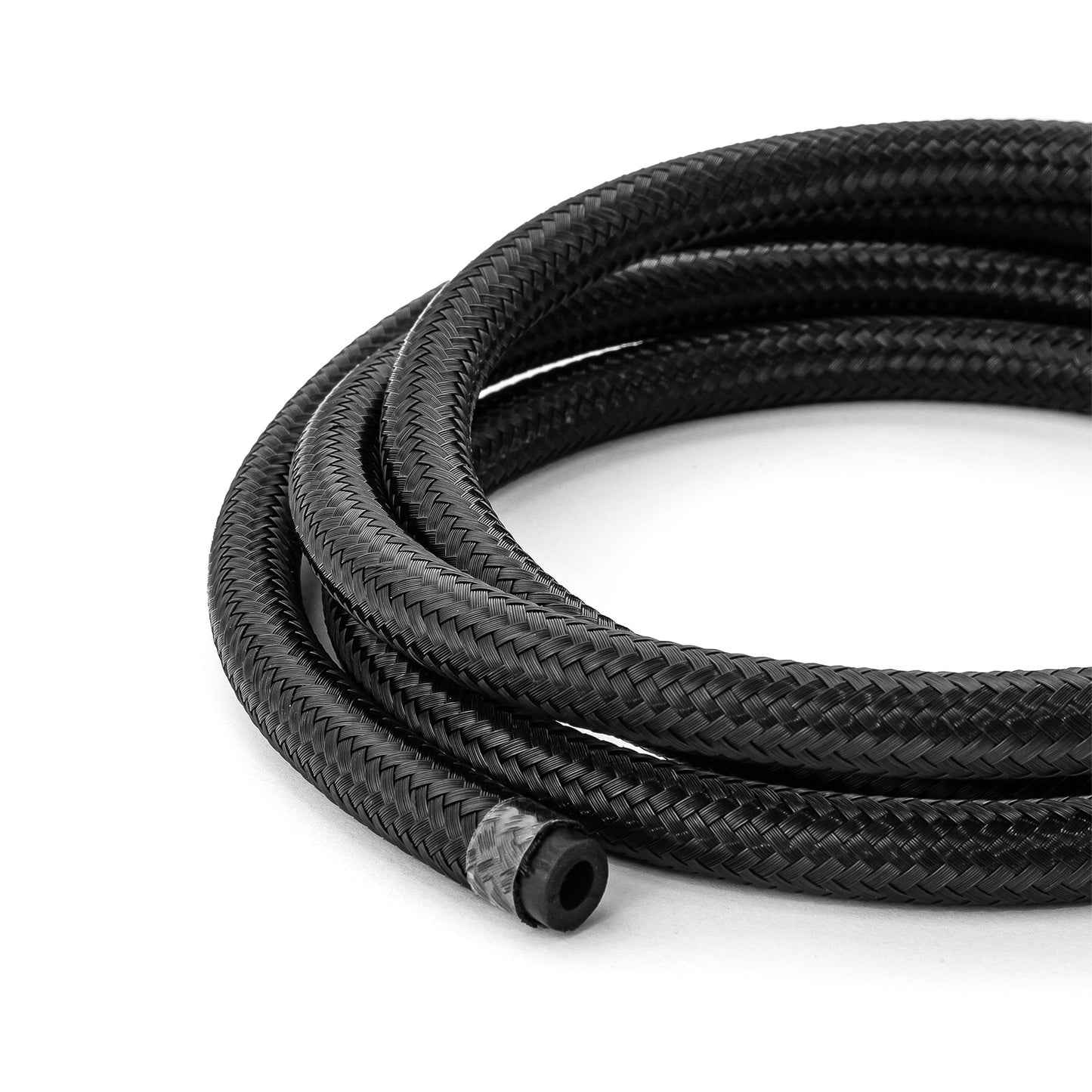 Manguera de nailon trenzado negro de 4 AN (longitud de 1,8 m)