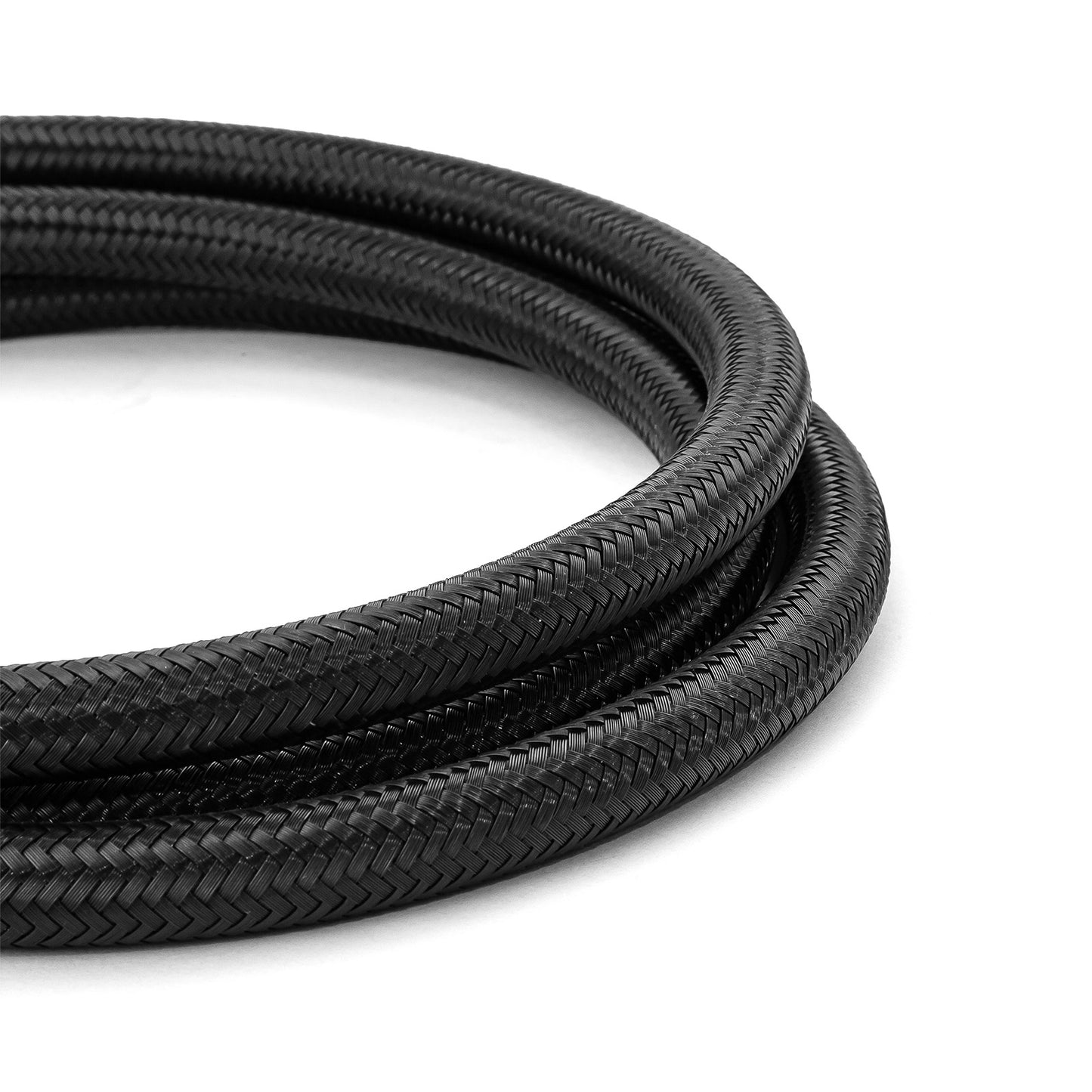 -6 AN Braided Black Nylon Hose Line [15 ft. Length]