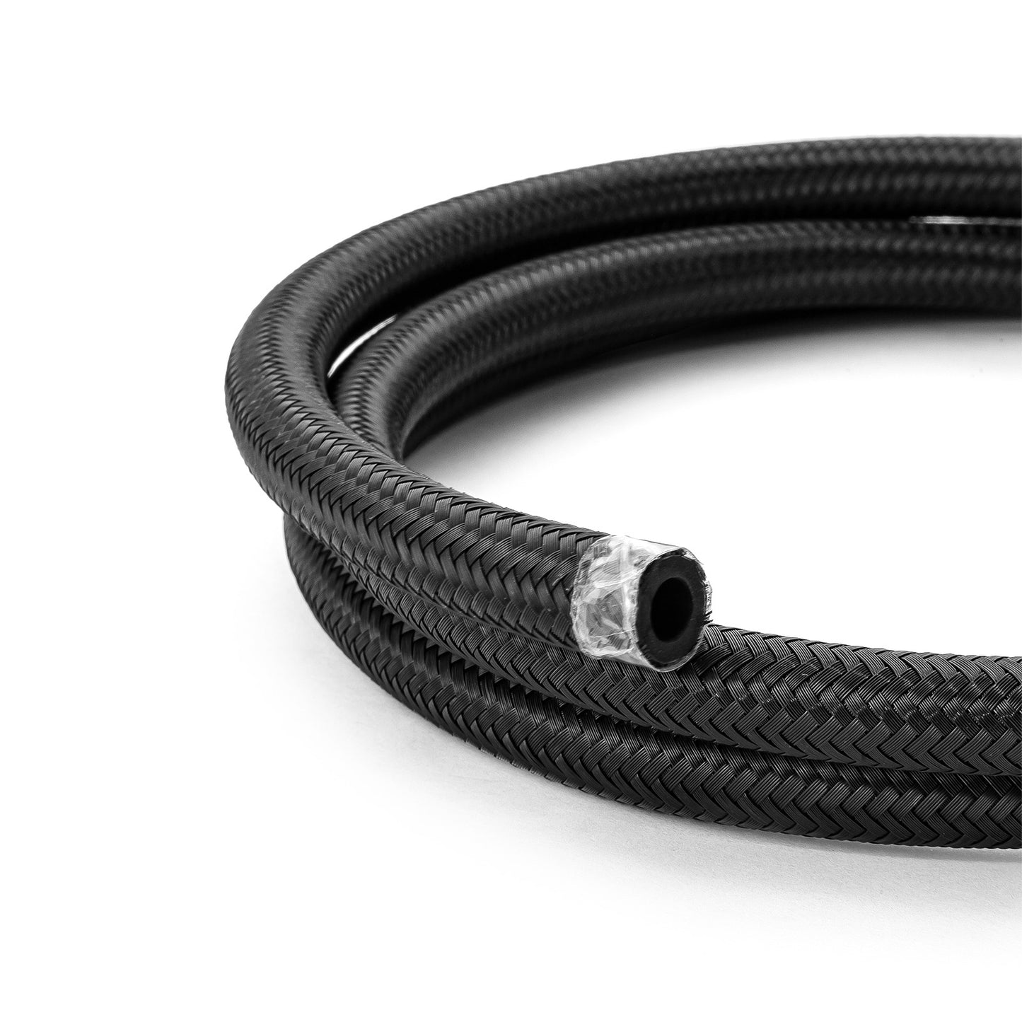 Manguera de nailon trenzado negro de 6 AN (longitud de 6 pies)