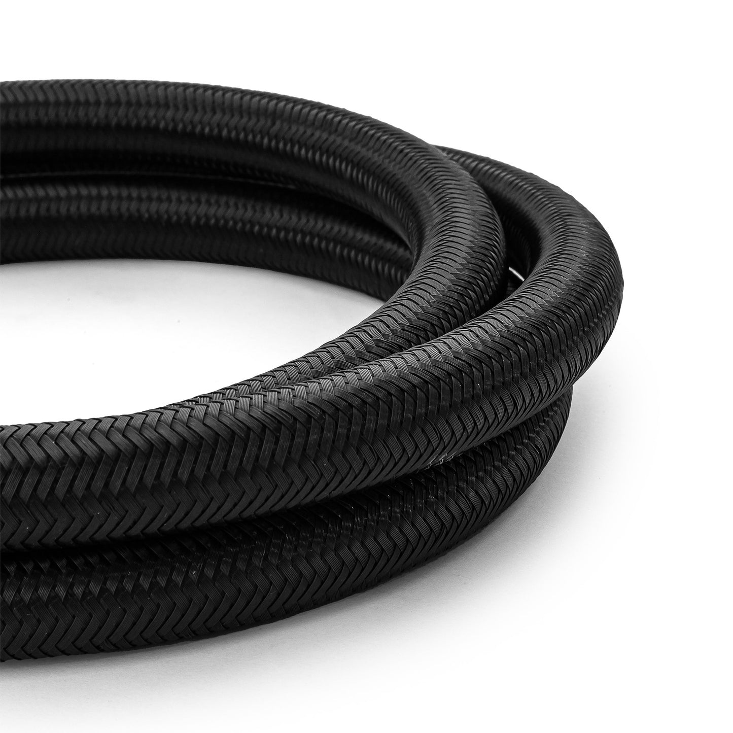 Manguera de nailon trenzado negro de 10 AN (longitud de 20 pies)