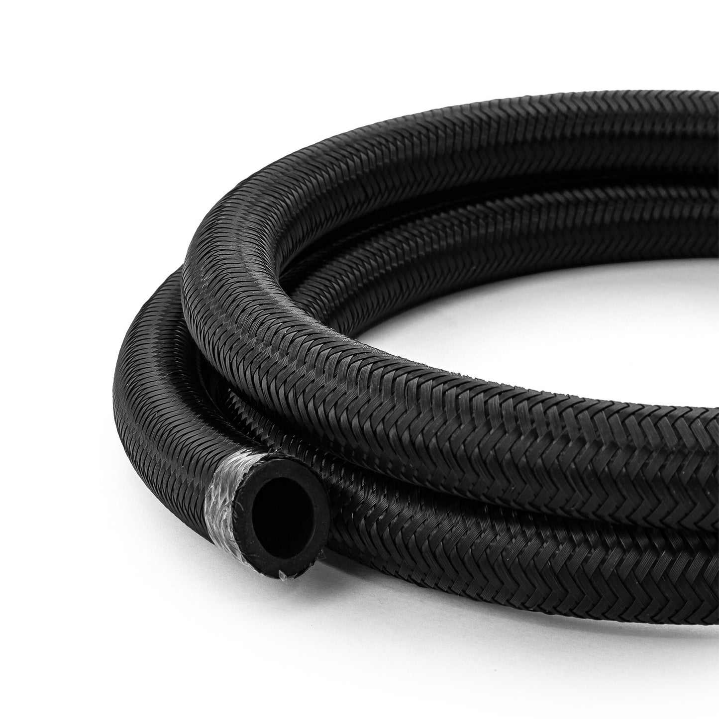 Manguera de nailon trenzado negro de 10 AN (longitud de 20 pies)
