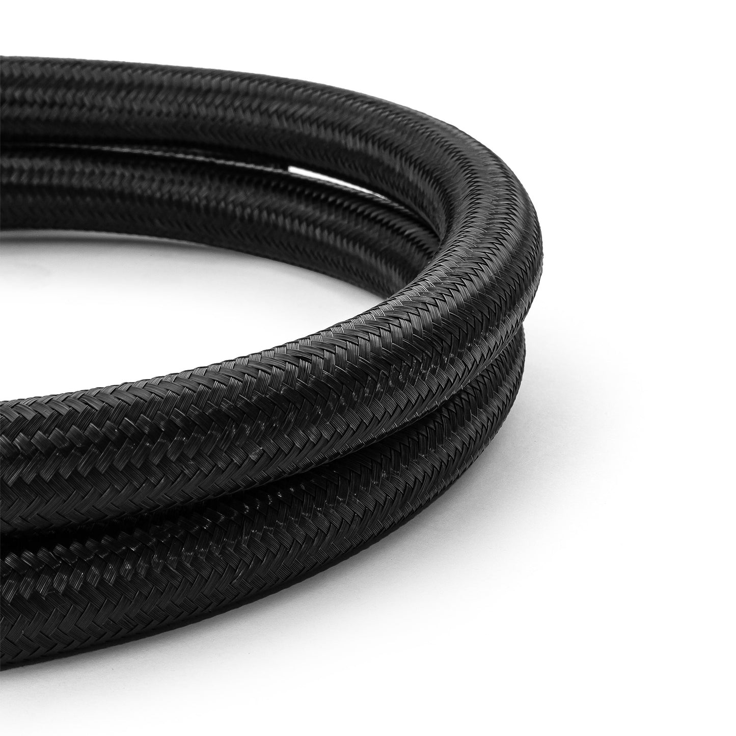 Manguera de nailon trenzado negro de 12 AN (10 pies de longitud)