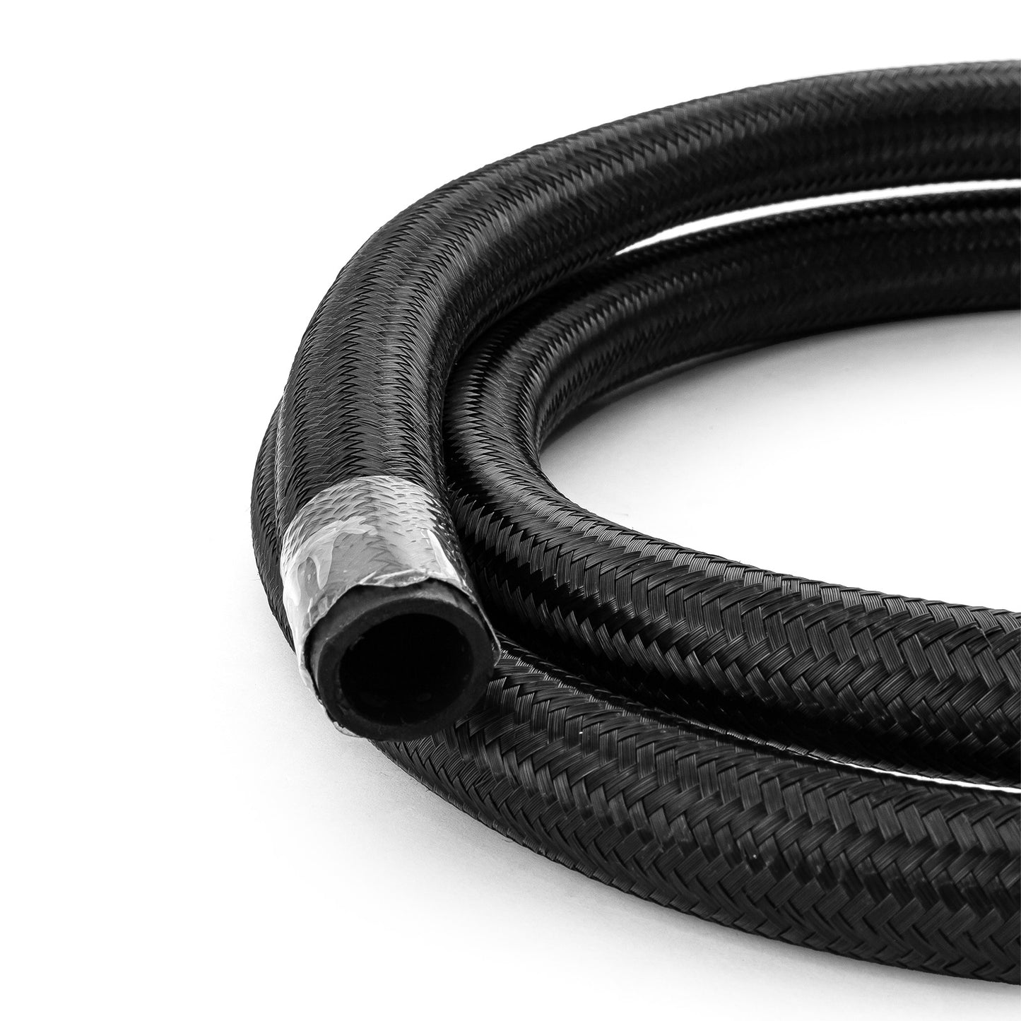 Manguera de nailon trenzado negro de 12 AN (longitud de 20 pies)