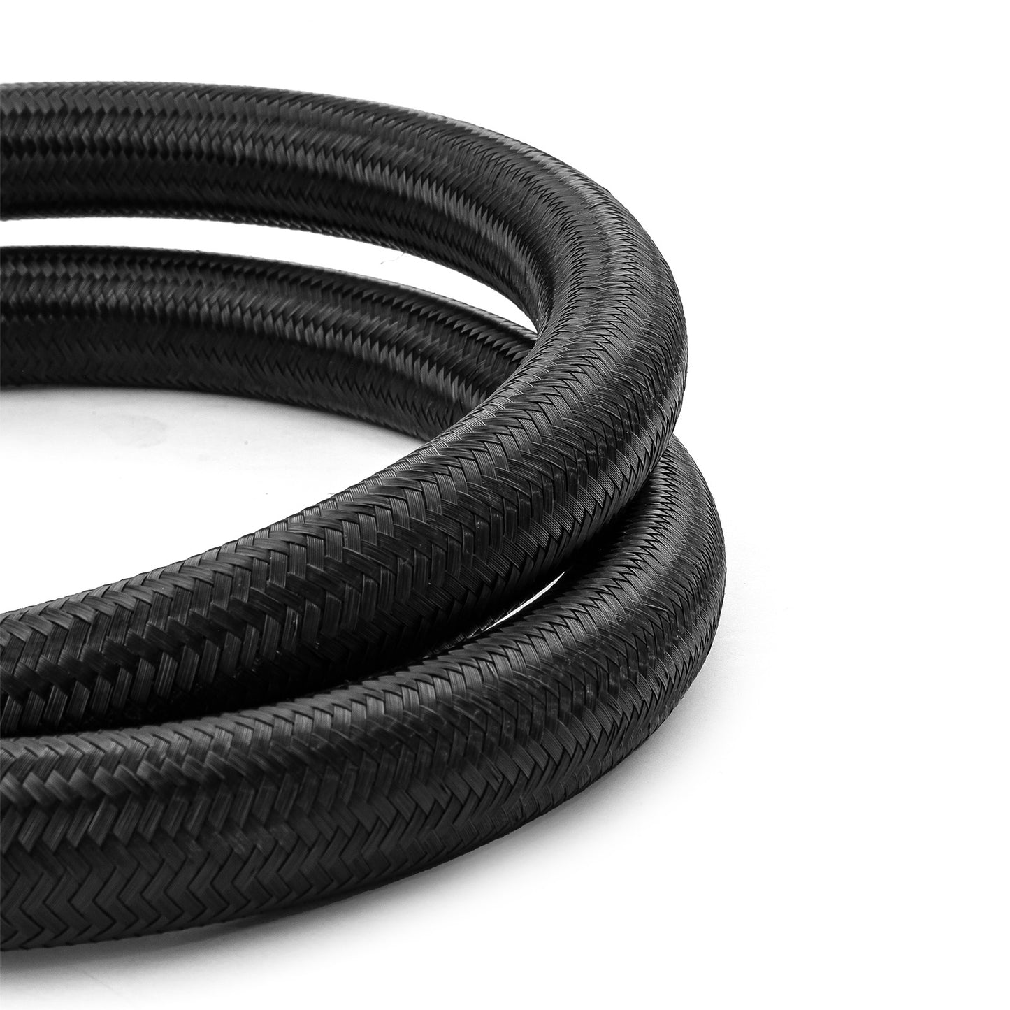 Manguera de nailon trenzado negro de 16 AN (longitud de 15 pies)