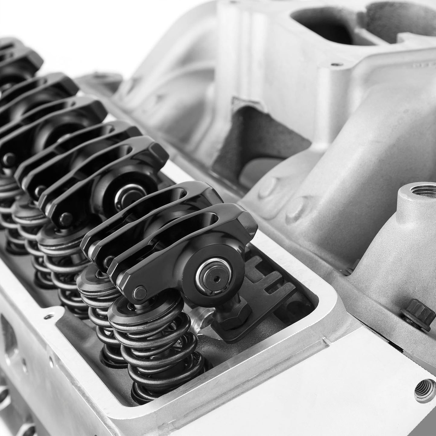 Chevy SBC 350 Angle Cylinder Head Top End Engine Combo Kit [Hydraulic Roller Tappet]