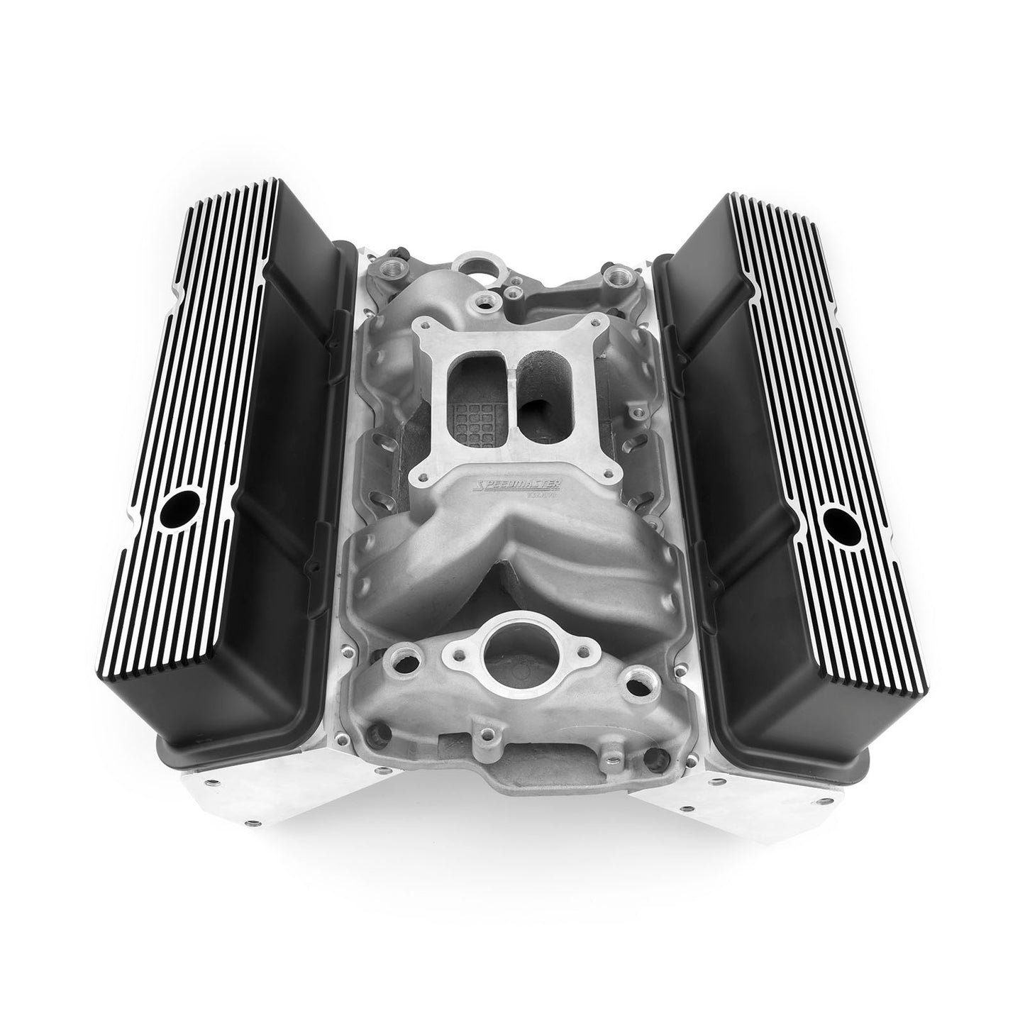 Chevy SBC 350 Angle Cylinder Head Top End Engine Combo Kit [Hydraulic Roller Tappet]