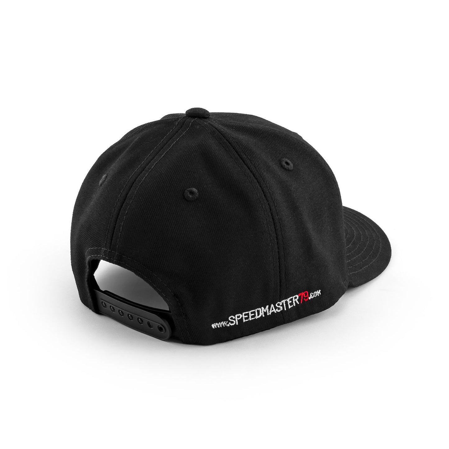 Gorra Speedmaster de 6 paneles con cierre a presión [Logotipo blanco]
