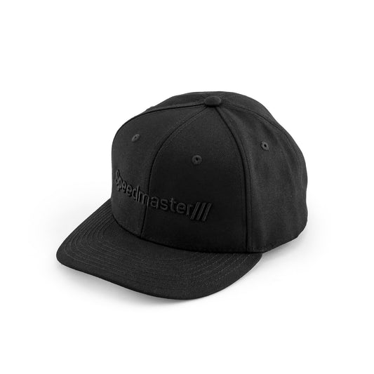 Gorra Speedmaster de 6 paneles con cierre a presión [Logotipo negro]