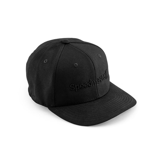 Gorra Speedmaster de 6 paneles con cierre a presión [Logotipo negro]