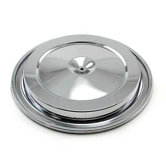 Tapa de filtro de aire redonda de 15" (15,375") - Cromada