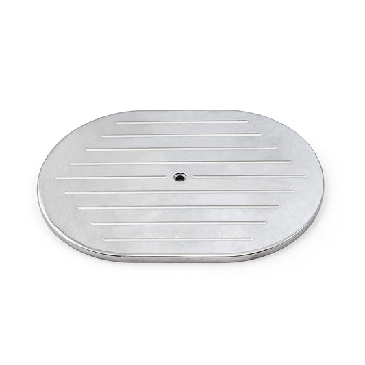 Parte superior del filtro de aire de aluminio fresado con bolas ovaladas de 12"
