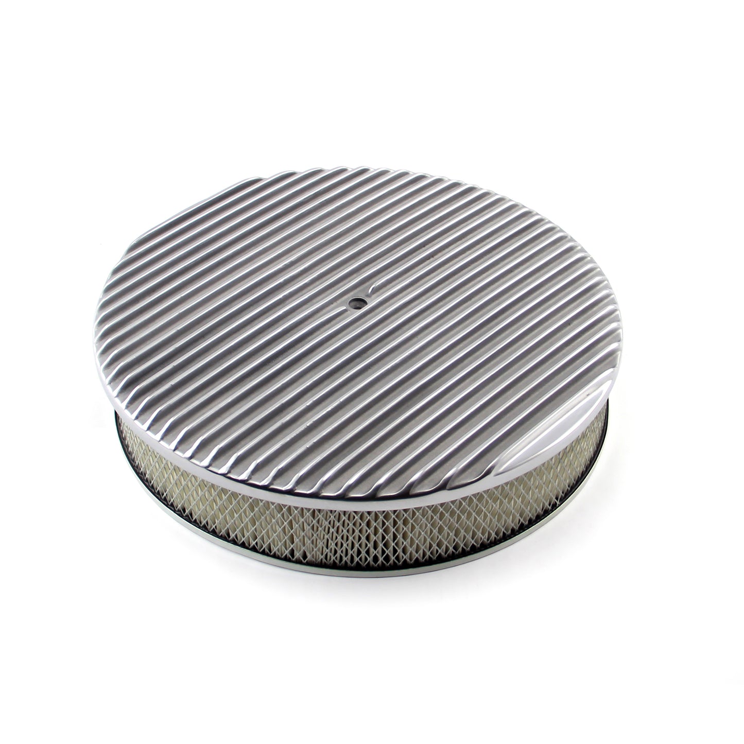 Kit de filtro de aire de aluminio con aletas clásico de 14" con elemento de 3"