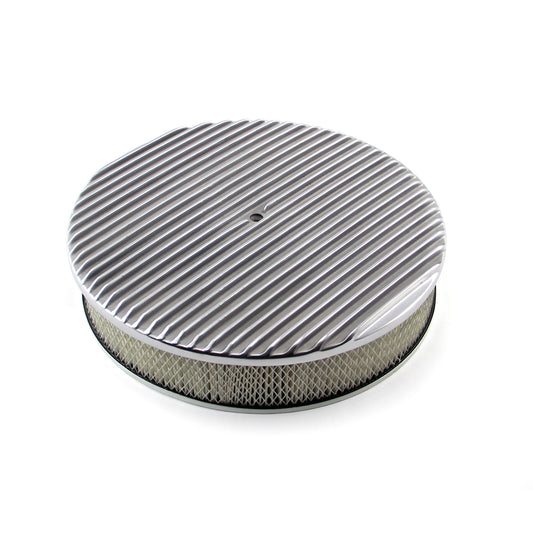 Kit de filtro de aire de aluminio con aletas clásico de 14" con elemento de 3"